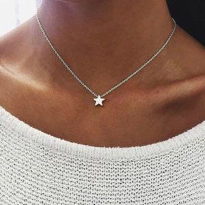 Star Choker Necklace (Silver)